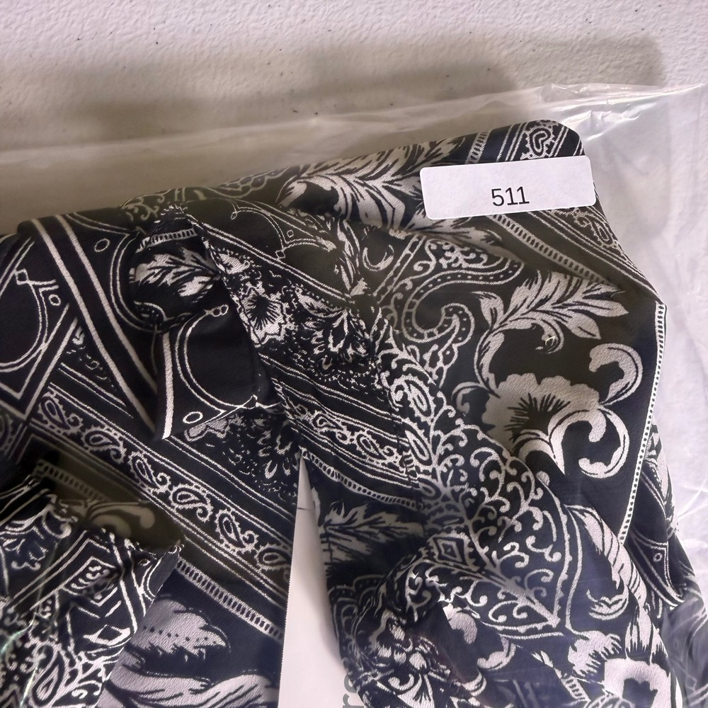 NWT Roz & Ali 3X Black White Boho Paisley Tunic Blouse Plus Size Flowy‎ - Picture 9 of 11